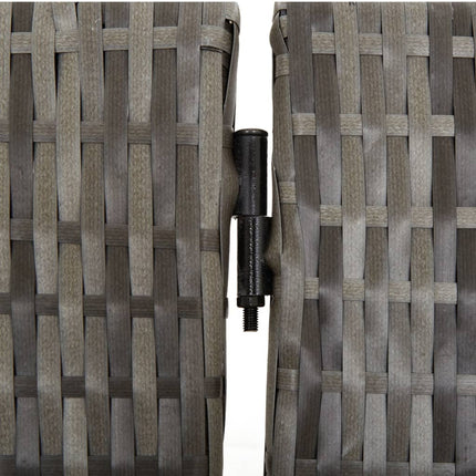 rumdeler 5 paneler polyrattan grå
