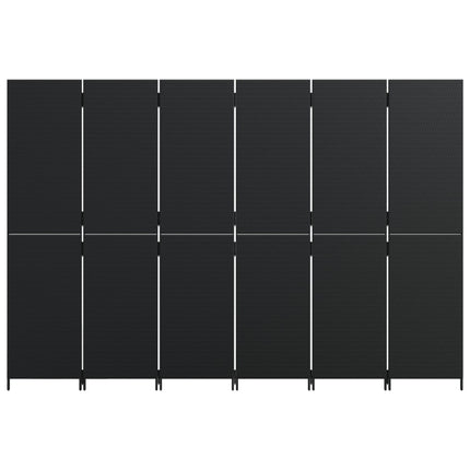 rumdeler 6 paneler polyrattan sort