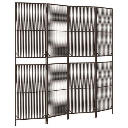 rumdeler 4 paneler polyrattan brun