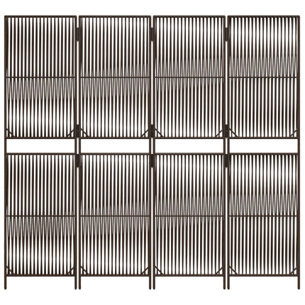 rumdeler 4 paneler polyrattan brun