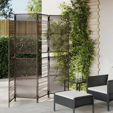rumdeler 4 paneler polyrattan brun
