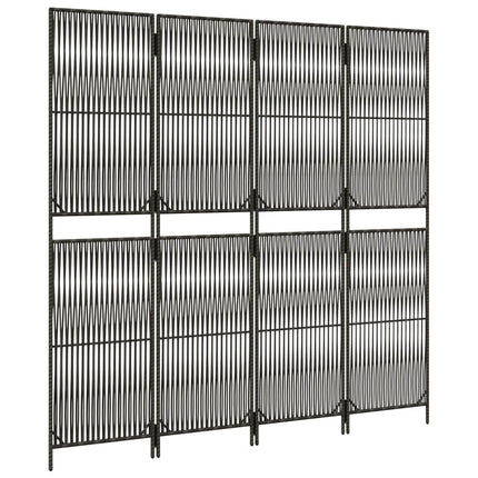 rumdeler 4 paneler polyrattan grå