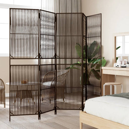rumdeler 5 paneler polyrattan brun
