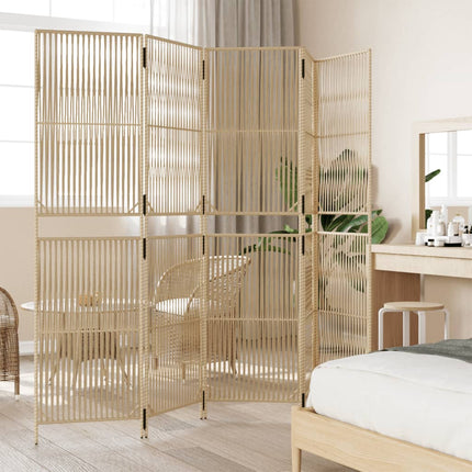 rumdeler 5 paneler polyrattan beige