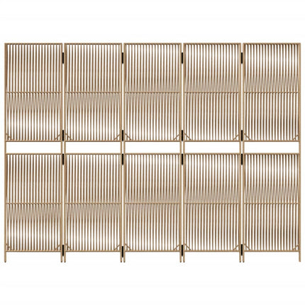rumdeler 5 paneler polyrattan beige