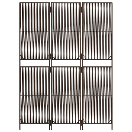 rumdeler 3 paneler polyrattan brun