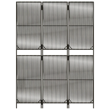 rumdeler 3 paneler polyrattan grå