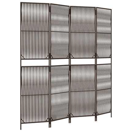 rumdeler 4 paneler polyrattan brun