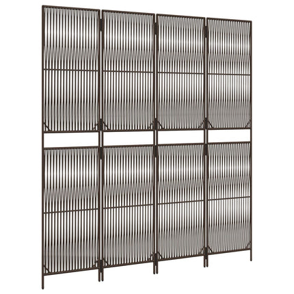 rumdeler 4 paneler polyrattan brun