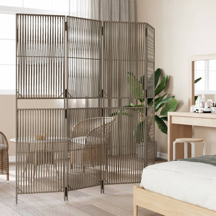 rumdeler 4 paneler polyrattan grå