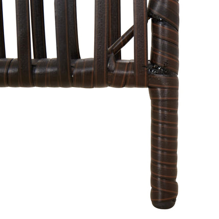 rumdeler 4 paneler polyrattan grå