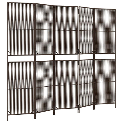 rumdeler 5 paneler polyrattan brun