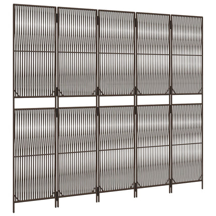 rumdeler 5 paneler polyrattan brun