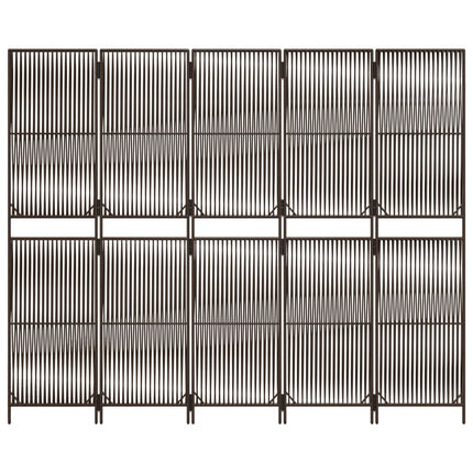 rumdeler 5 paneler polyrattan brun