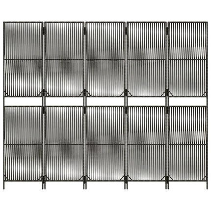 rumdeler 5 paneler polyrattan grå