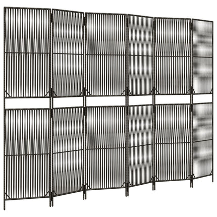 rumdeler 6 paneler polyrattan grå