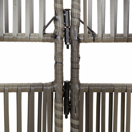 rumdeler 6 paneler polyrattan grå