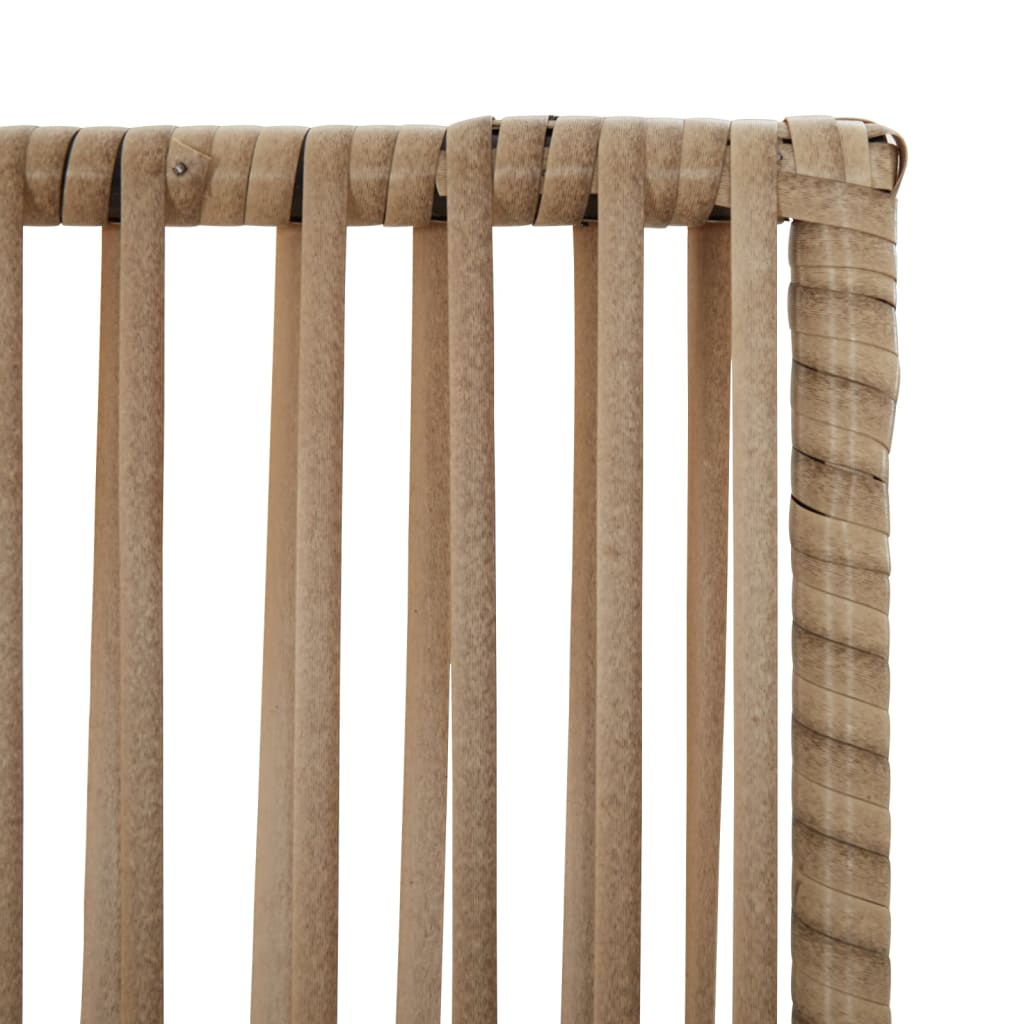 rumdeler 6 paneler polyrattan beige