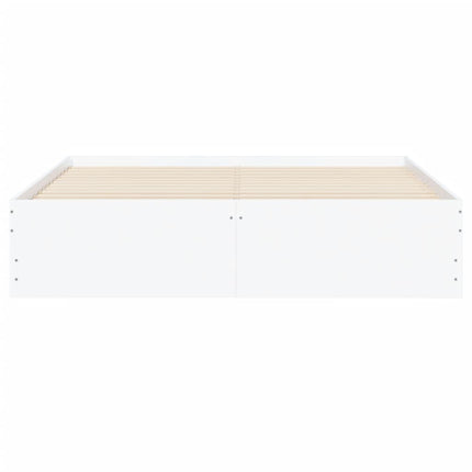sengeramme med skuffer 140x200 cm konstrueret træ hvid