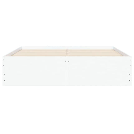 sengeramme med skuffer 120x200 cm konstrueret træ hvid