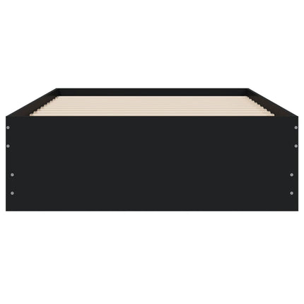 sengeramme 90x200 cm konstrueret træ sort