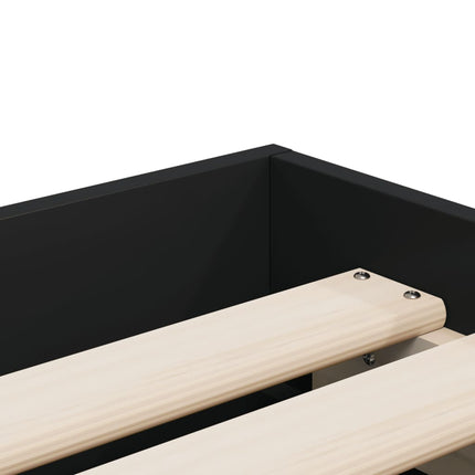 sengeramme 90x200 cm konstrueret træ sort