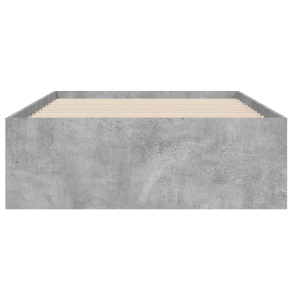sengeramme med skuffer 90x200 cm konstrueret træ betongrå