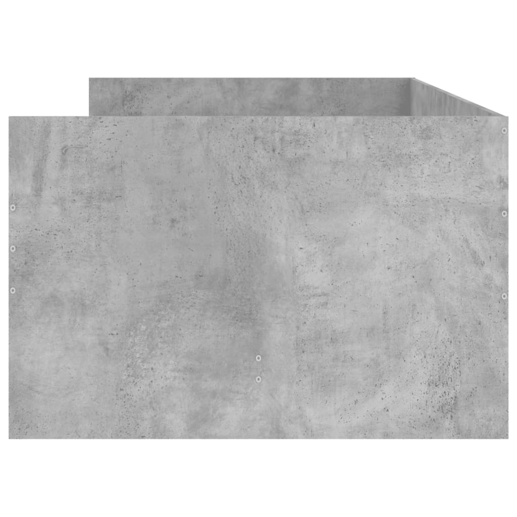sengeramme med skuffer 100x200 cm betongrå
