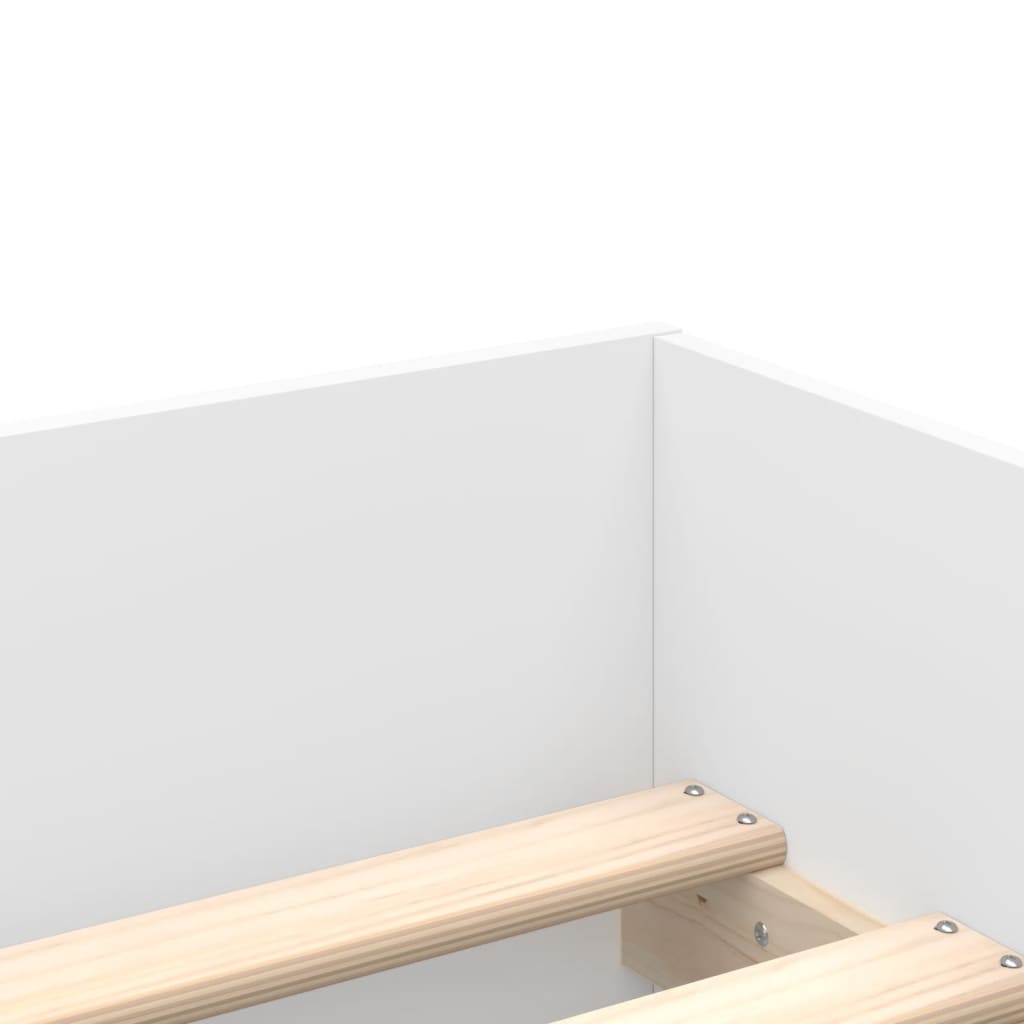 sengeramme med skuffer 90x200 cm hvid