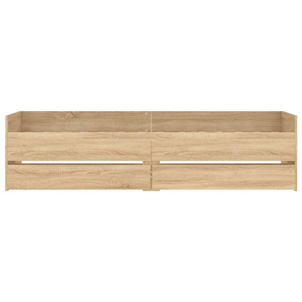 sengeramme med skuffer 100x200 cm sonoma-eg