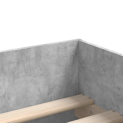 sengeramme med skuffer 90x190 cm betongrå