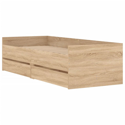 sengeramme med skuffer 75x190 cm Small Single sonoma-eg