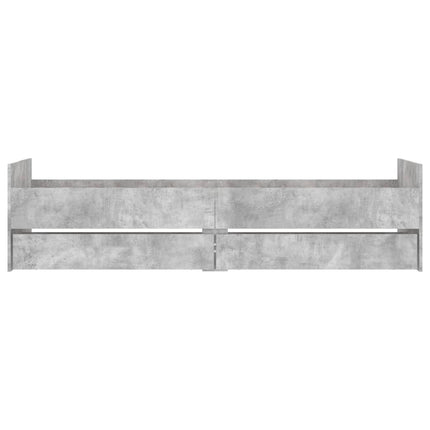 sengestel med skuffer 100x200 cm betongrå