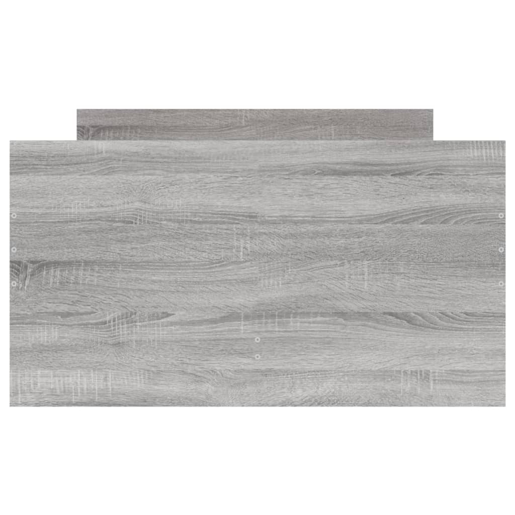 sengeramme med skuffer 100x200 cm grå sonoma-eg