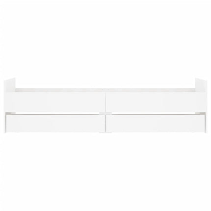 sengeramme med skuffer 90x200 cm hvid