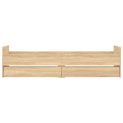 sengeramme med skuffer 100x200 cm sonoma-eg
