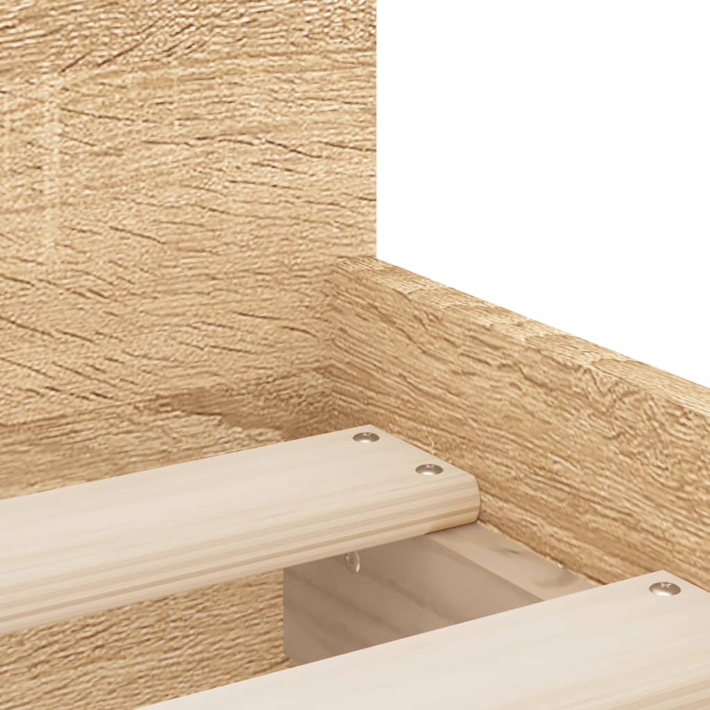 sengeramme med skuffer 100x200 cm sonoma-eg