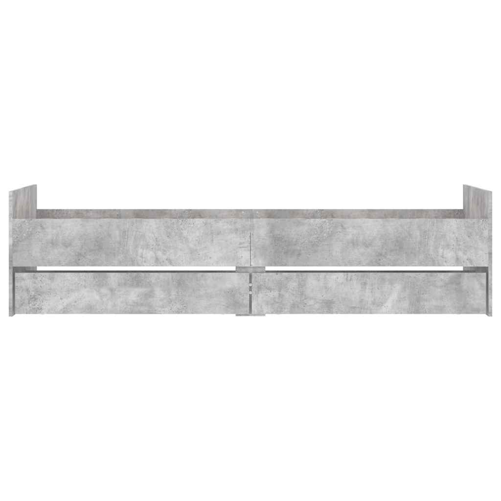 sengeramme med skuffer 90x190 cm betongrå