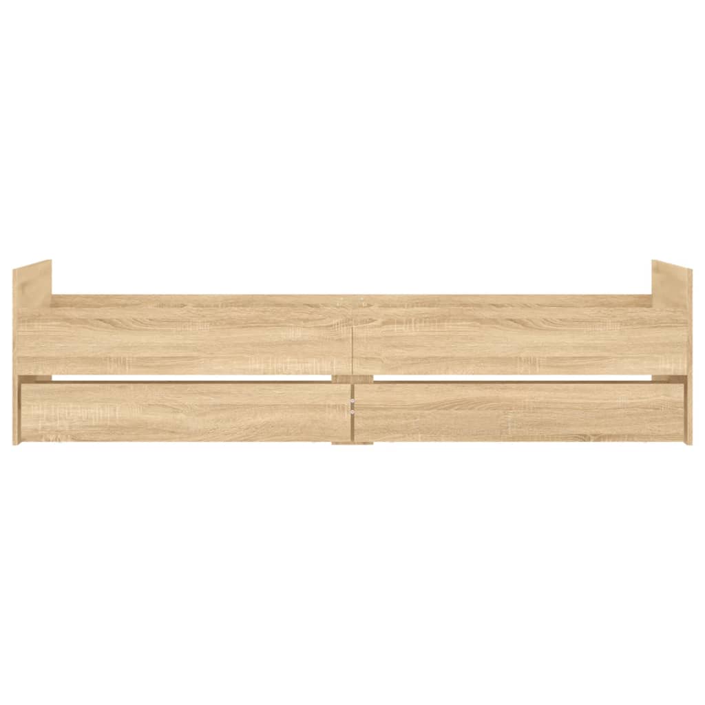 sengeramme med skuffer 75x190 cm Small Single sonoma-eg