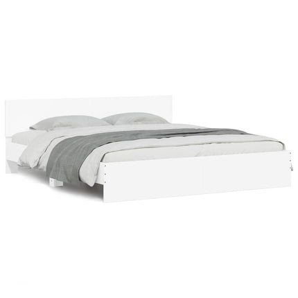 sengeramme med sengegavl 180x200 cm hvid