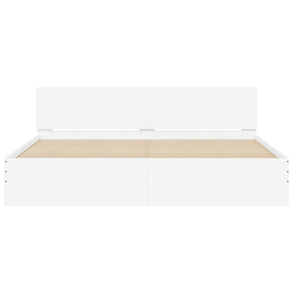 sengeramme med sengegavl 180x200 cm hvid