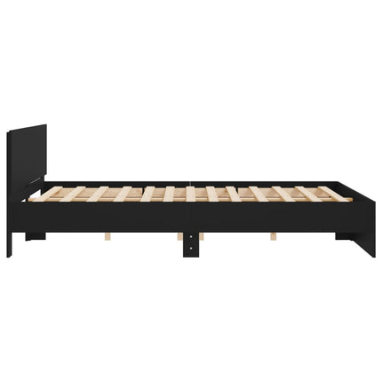 sengeramme med sengegavl 180x200 cm sort