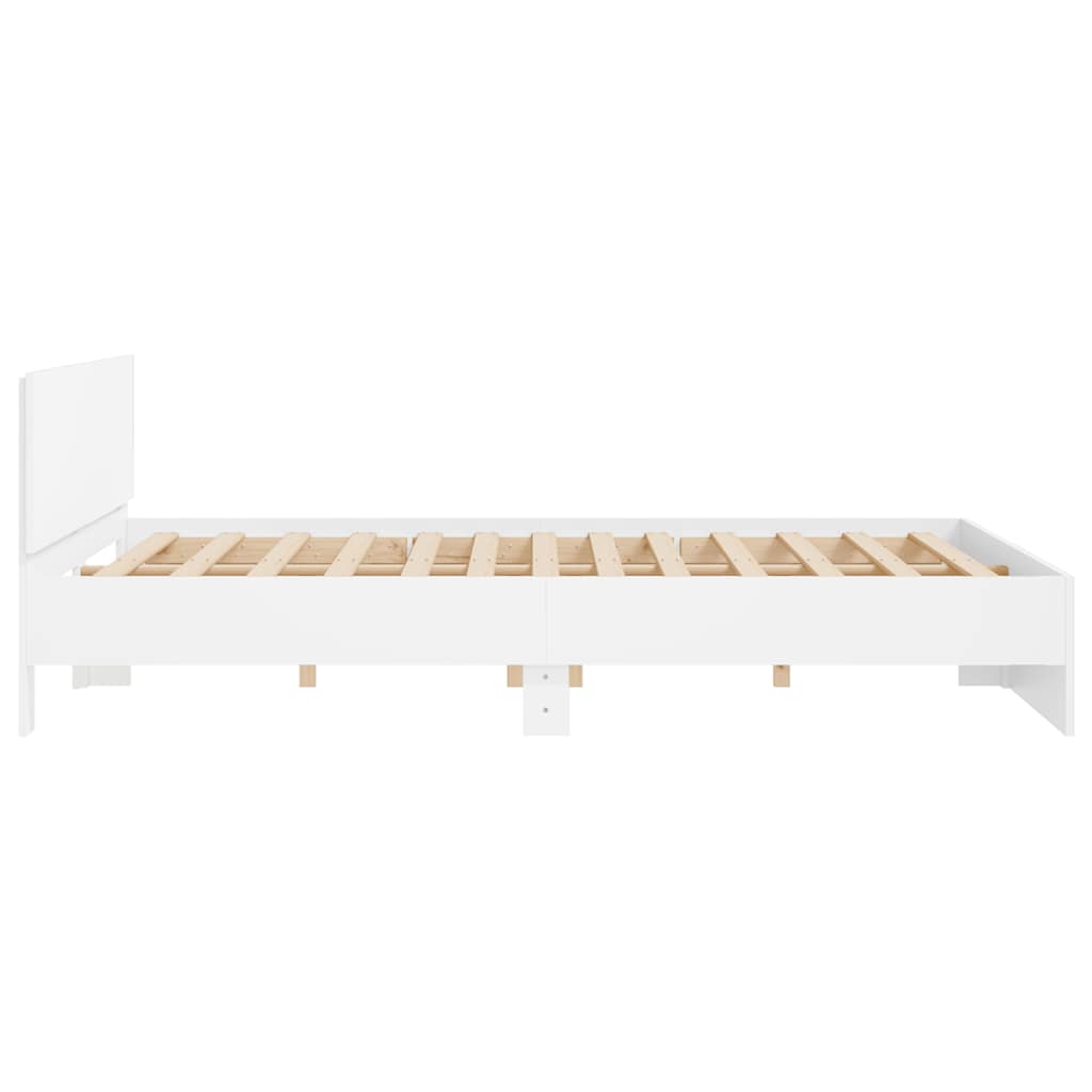 sengeramme med sengegavl 160x200 cm hvid