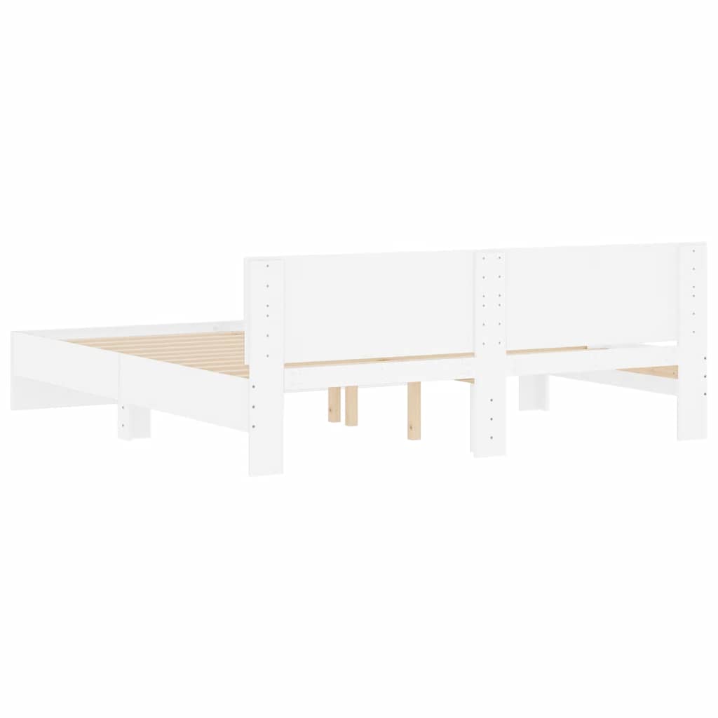 sengeramme med sengegavl 160x200 cm hvid