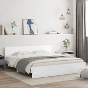 sengeramme med sengegavl 160x200 cm hvid