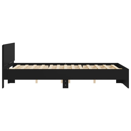 sengeramme med sengegavl 150x200 cm sort