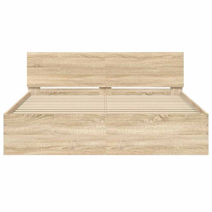 sengeramme med sengegavl 150x200 cm sonoma-eg