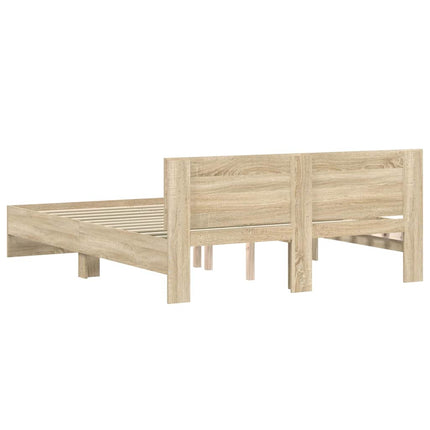 sengeramme med sengegavl 150x200 cm sonoma-eg