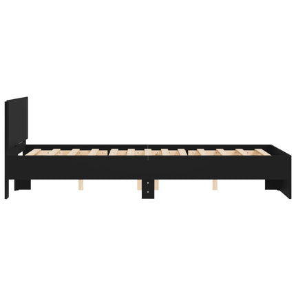 sengeramme med sengegavl 120x200 cm sort