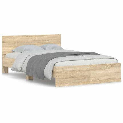 sengeramme med sengegavl 120x200 cm sonoma-eg